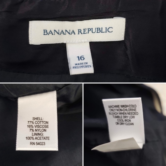 Banana Republic Striped Skirt with Pockets, Sz 16 - Picture 3 of 8